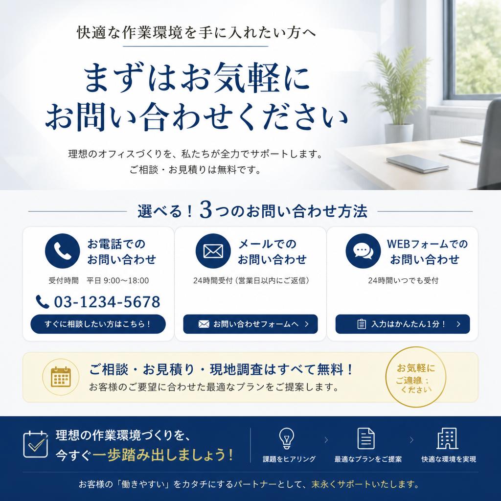 今すぐお問い合わせを！