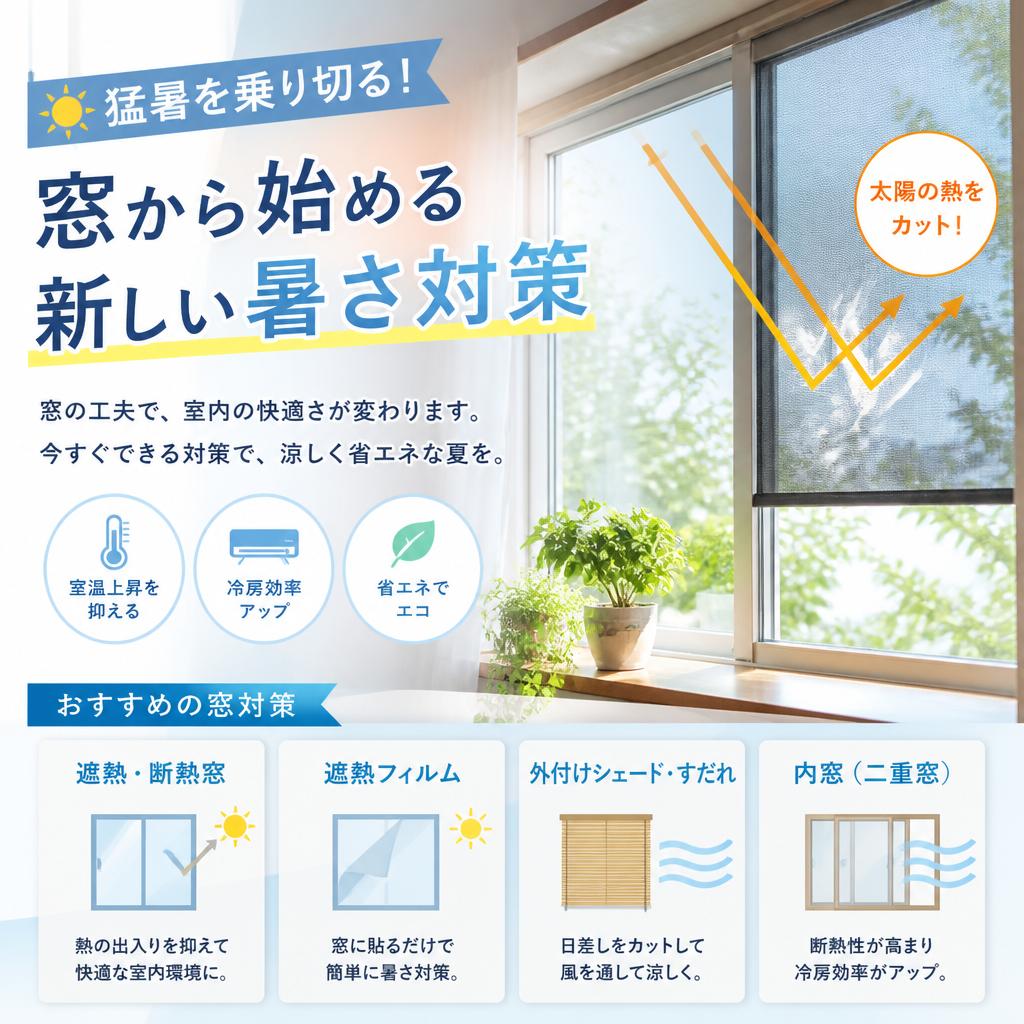 猛暑を乗り切る！窓から始める新しい暑さ対策